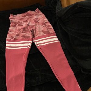 Bombshell Sportswear thigh high Pink Camouflage Leggings with pockets